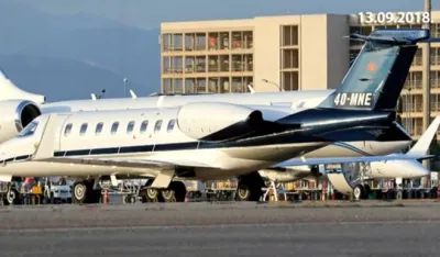 Владин авион у Мајорки (Фото ТВ "Вијести") 