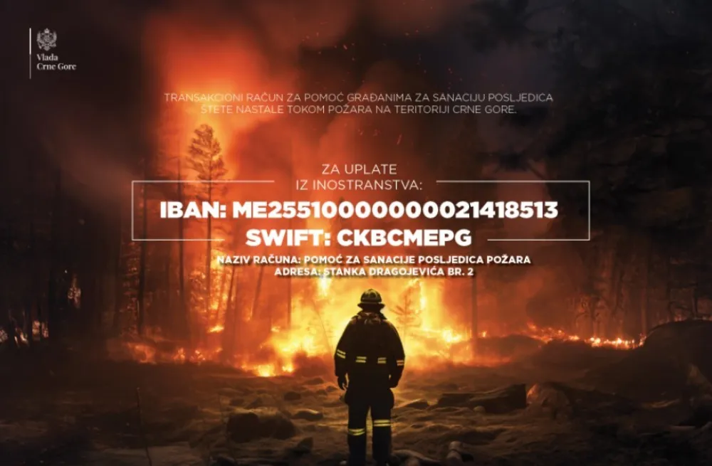 Otvoren donatorski račun za pomoć građanima za sanaciju posljedica požara