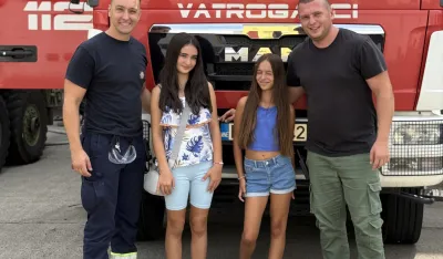 Nađa i Kalina "istopile" vatrogasce kapljicom humanosti: Od džeparca kupile sokove i slatki&scaron;e za "vatrene heroje"