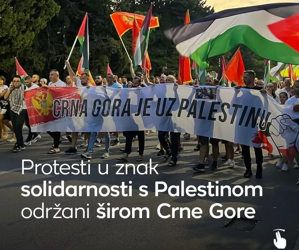 Protesti solidarnosti sa Palestinom &scaron;irom Crne Gore