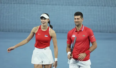 Olga Danilović i Novak Đoković