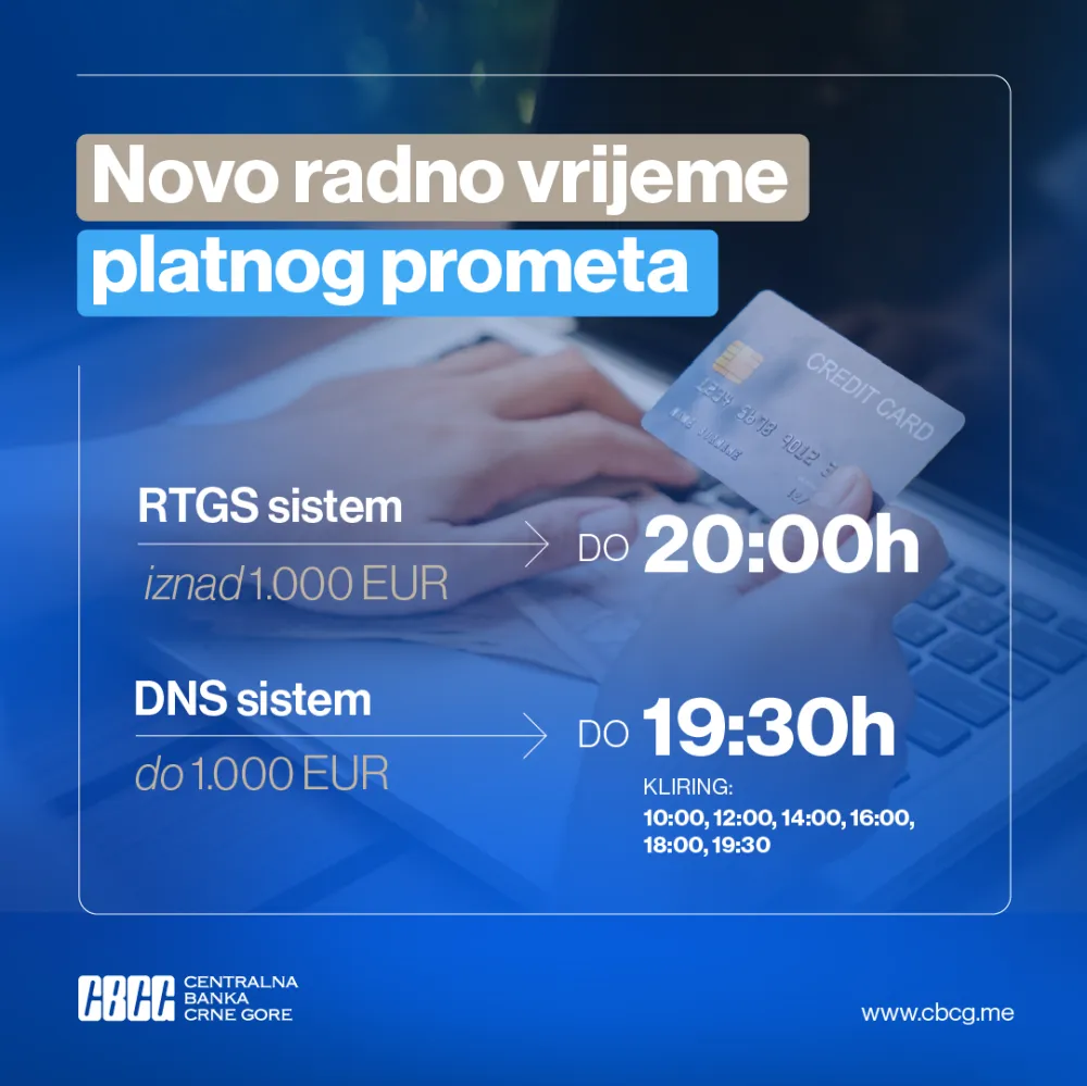 novo radno vrijeme platnog prometa