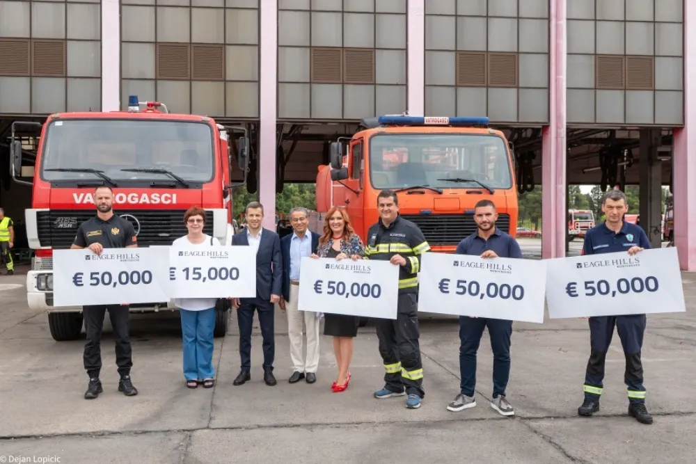 Alabar donirao 215.000 eura vatrogascima Podgorice, Ulcinja, Kola&scaron;ina i Žabljaka i NVO Gorani