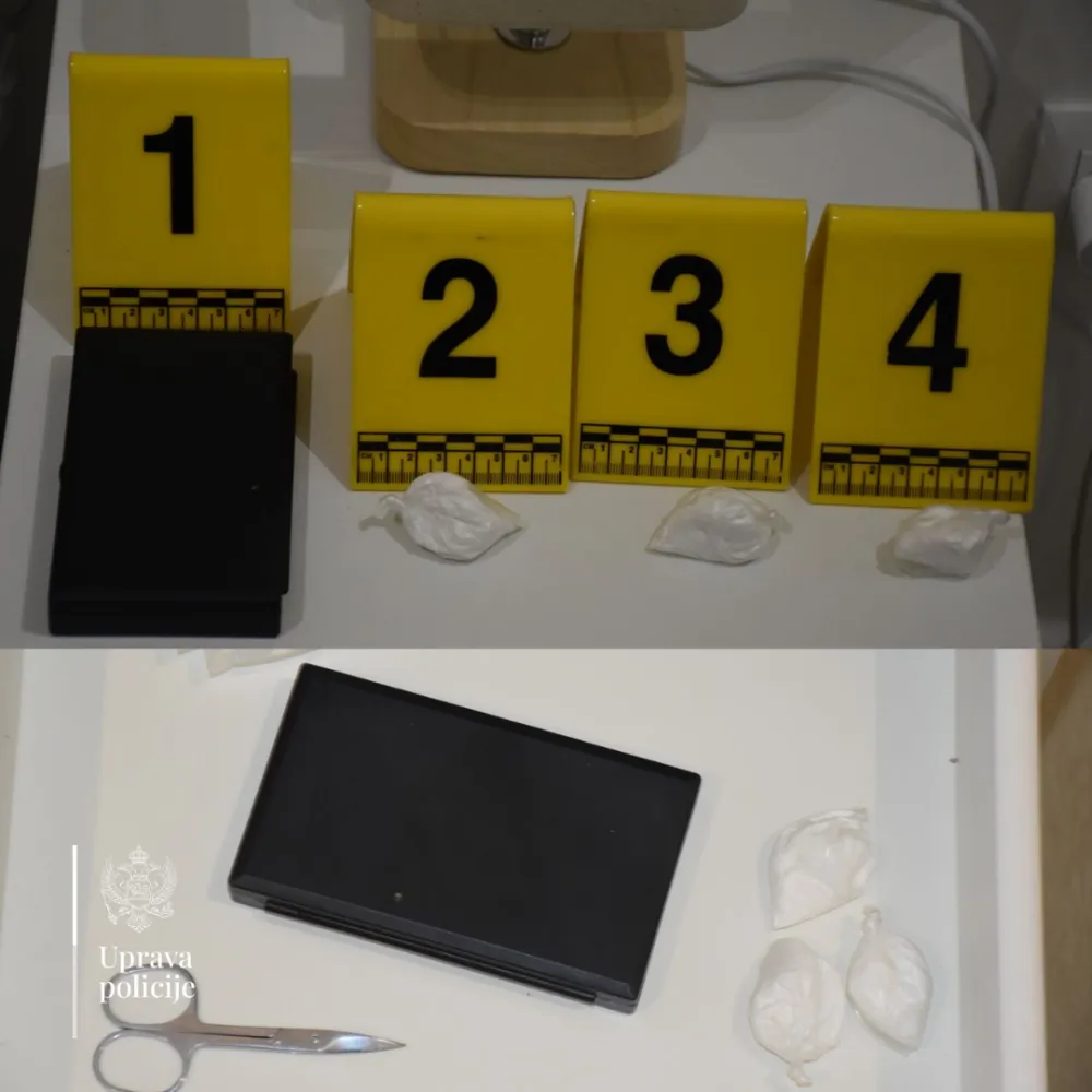 Budva: Uhap&scaron;en maloljetnik kod kojeg je pronađen kokain, procesuiran i prije mjesec dana