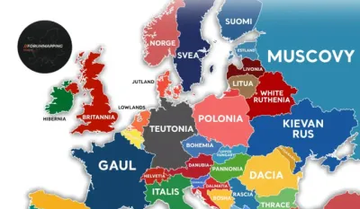 AI generisala novu kartu Evrope: Crna Gora dobila ime Zeta