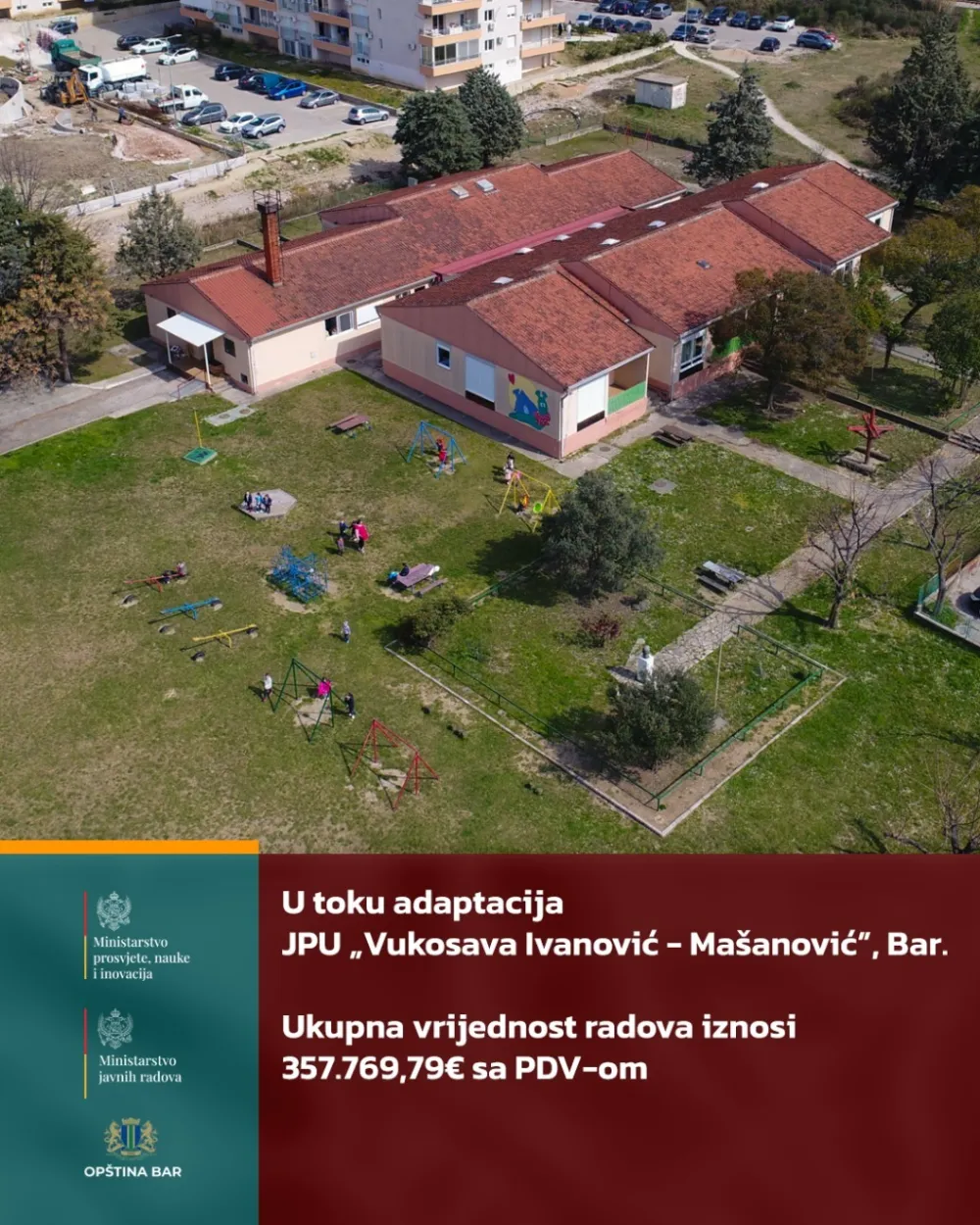 U toku adaptacija JPU &ldquo;Vukosava Ivanović-Ma&scaron;anović&rdquo; u Baru