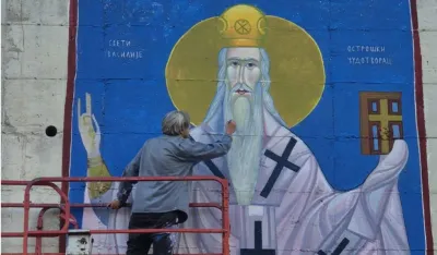 Mural Svetog Vasilija u nIk&scaron;iću
