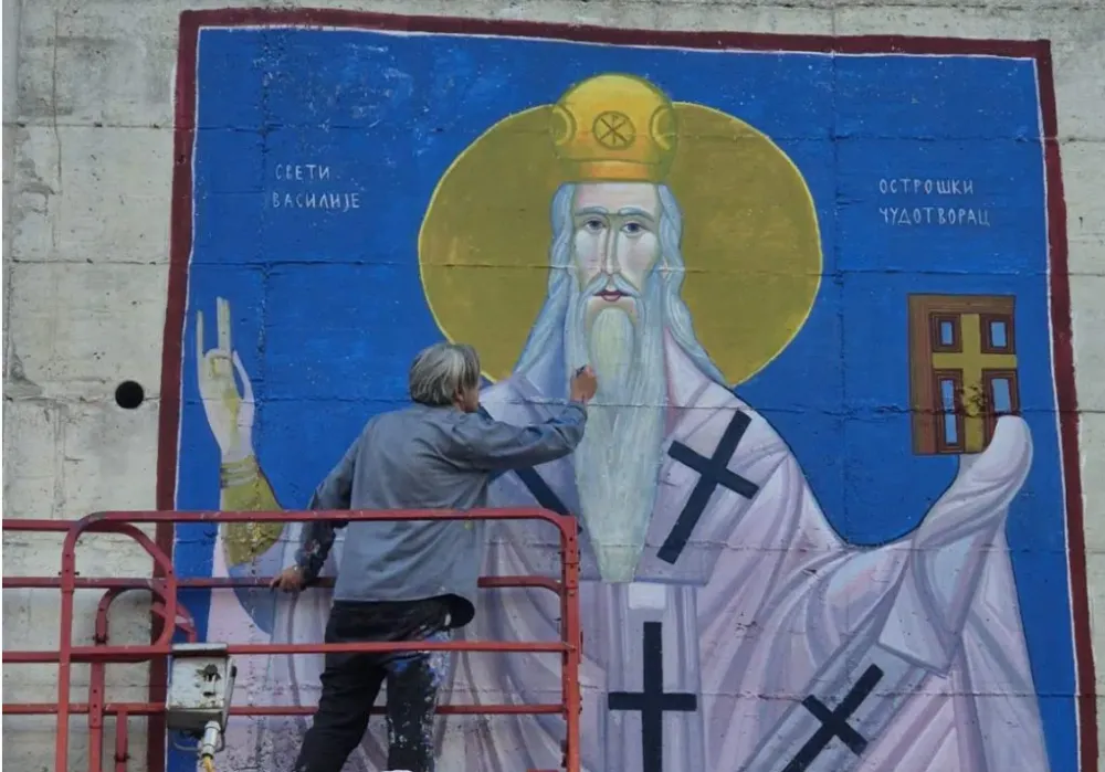Mural Svetog Vasilija u nIk&scaron;iću