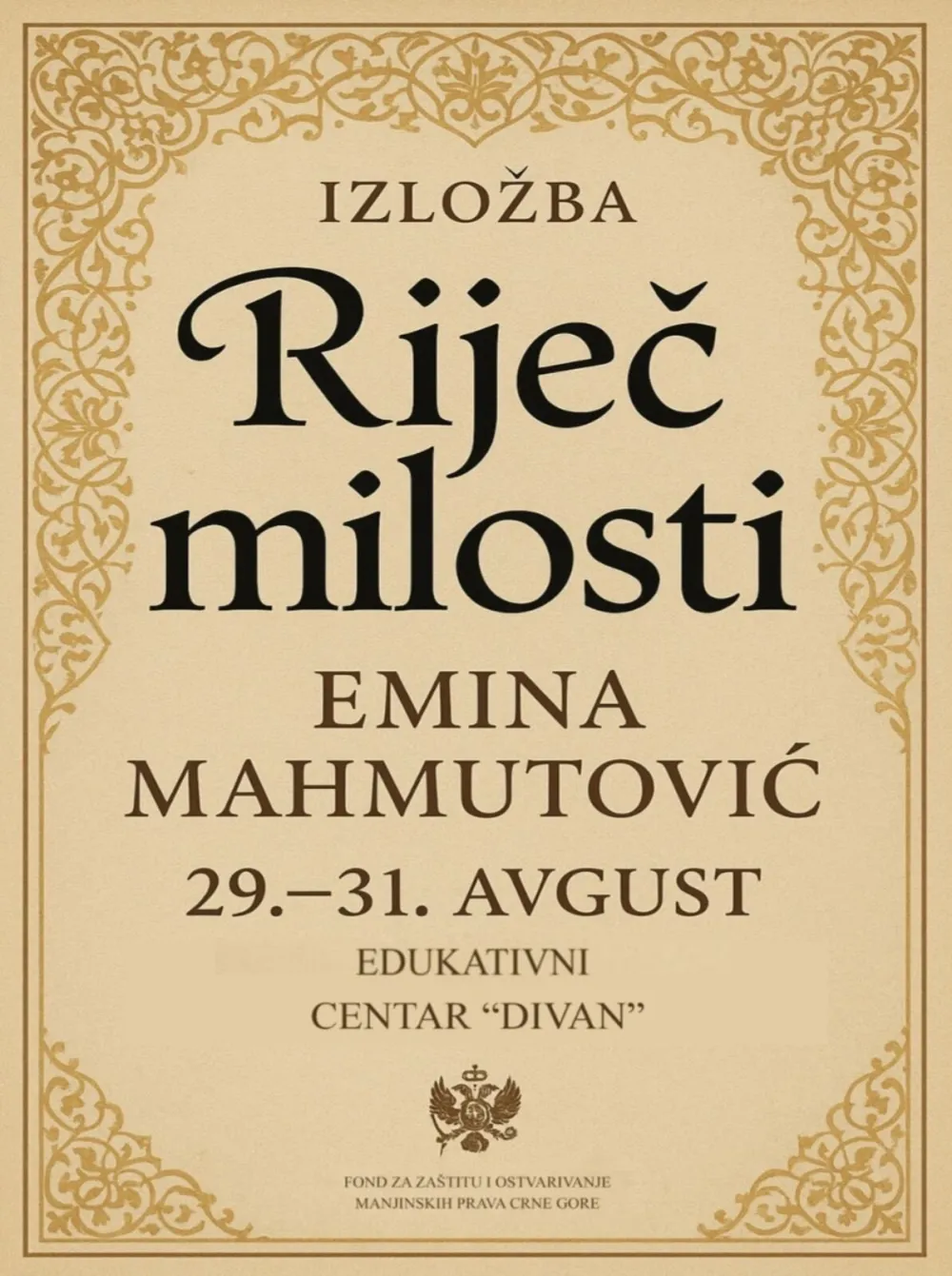 Izložba "Riječ milosti" slikarke Emine Mahmutović u Podgorici