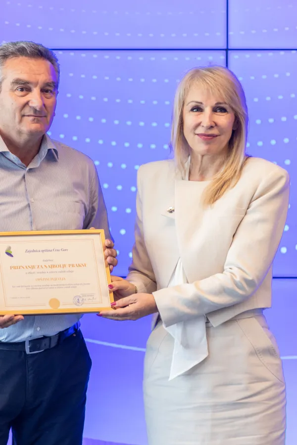 Priznanje za Pljevlja &ndash; odgovorna briga o vodnim uslugama i bolji kvalitet života građana