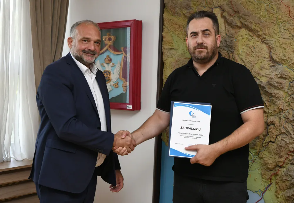 EPCG donirala pedeset hiljada eura Kliničkom centru