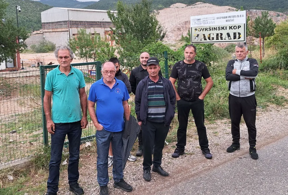 Zbog rudokopa održan protest upozorenja dijela mje&scaron;tana župskog sela Zagrad: Nema izvoza jalovine bez dogovora o rekultivaciji