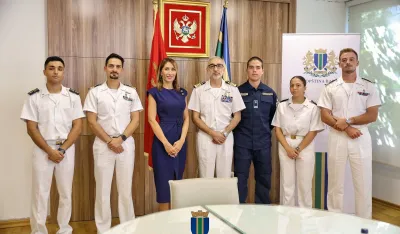 Spičanović primila delegaciju italijanskog broda Francesco Mimbelli
