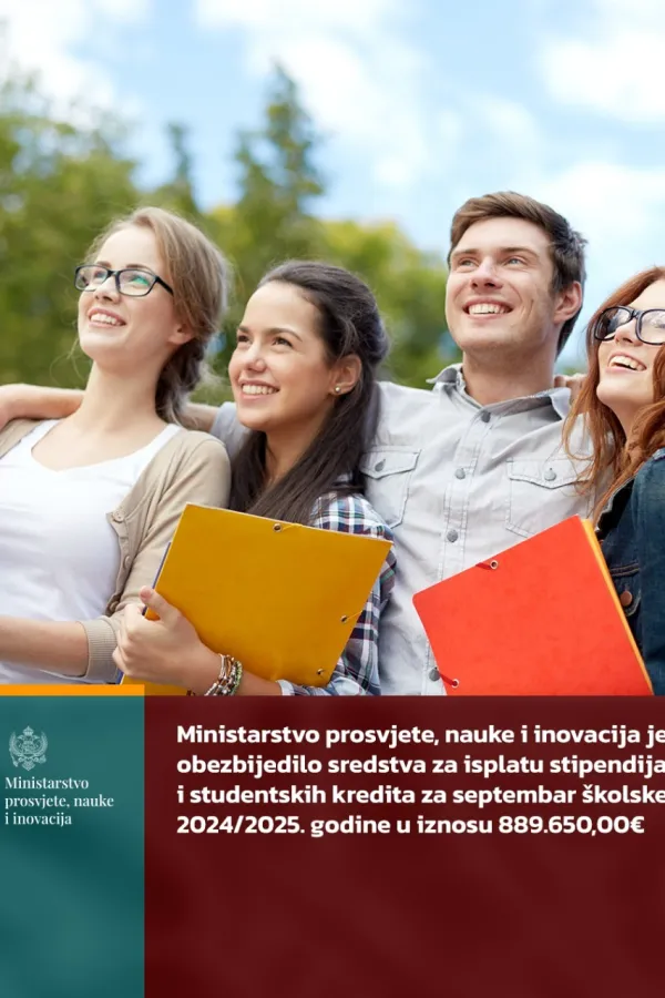 MPNI: Isplata stipendija i kredita za septembar