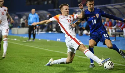 Roganović na meču sa Hrvatskom