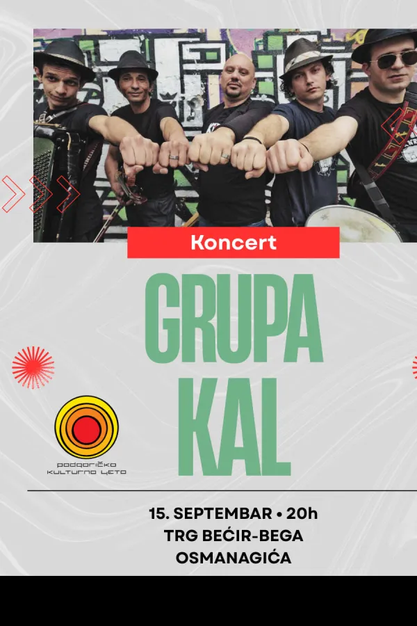 Koncert grupe &ldquo;Kal&rdquo; 15. septembra na Trgu Bećir-bega Osmanagića