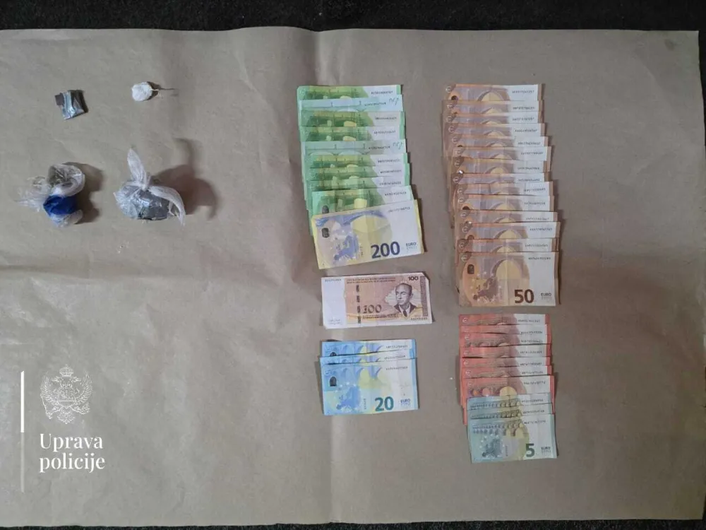 U Budvi uhap&scaron;eni državljani Srbije i Turske, pronađeni kokain, marihuana i oko 2.000 eura