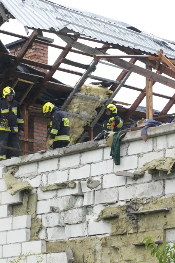 Kuća u poljskoj na koju je pala raketa