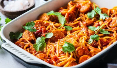 Zapečene &scaron;pagete sa Alfredo sosom