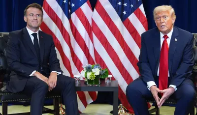 Tramp i Makron razgovarali o Gazi na marginama Generalne skup&scaron;tine UN