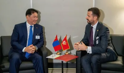 Milatović sa predsjednikom Mongolije Ukhnaagiinom Kh&uuml;rels&uuml;khom