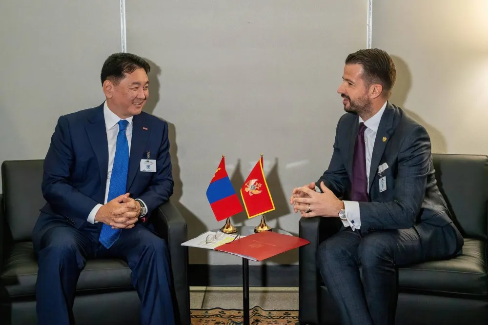 Milatović sa predsjednikom Mongolije Ukhnaagiinom Kh&uuml;rels&uuml;khom