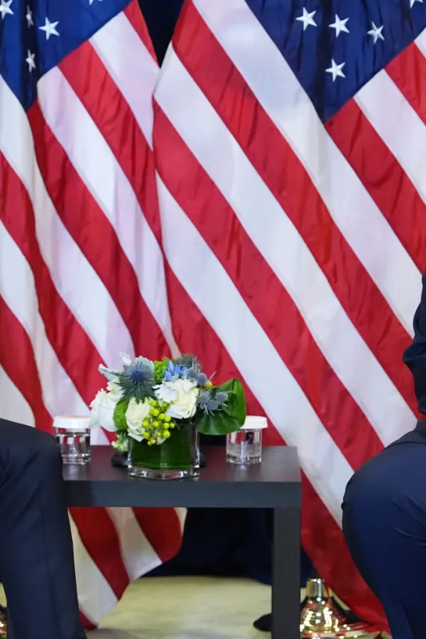 Emanuel Makron i Donald Tramp
