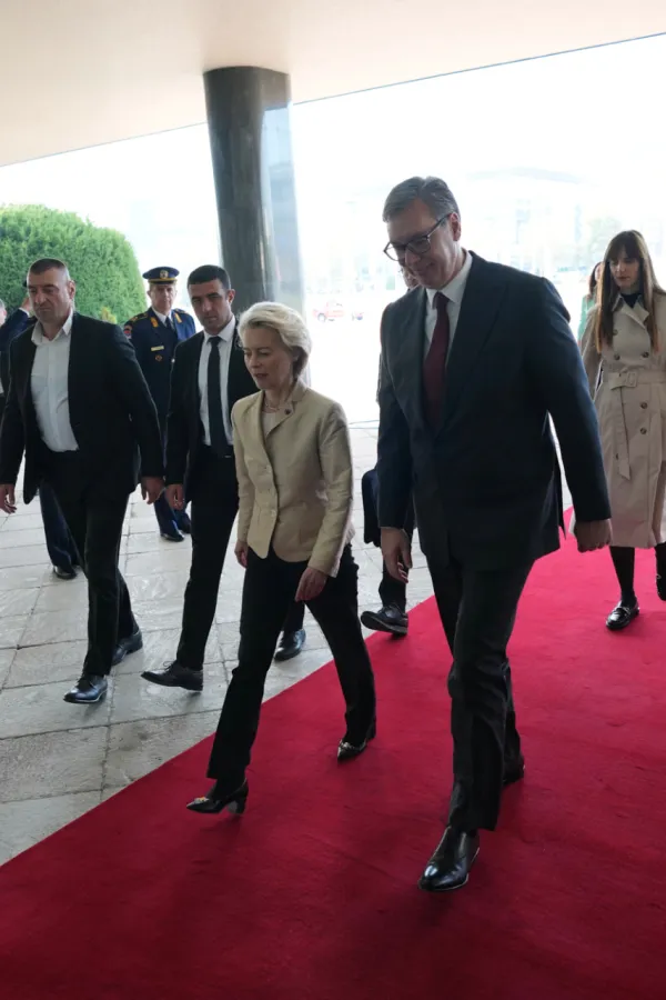 Fon der Lajen posle sastanka s Vučićem: Stav EU podrazumijeva slobodu, a ne represiju