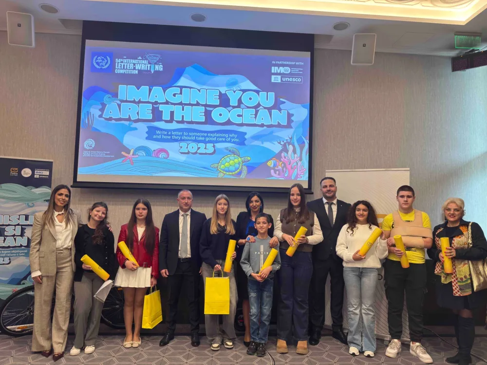 Dodijeljene nagrade učesnicima takmičenja za najljep&scaron;e pismo&nbsp;&bdquo;Zamisli da si okean&rdquo;