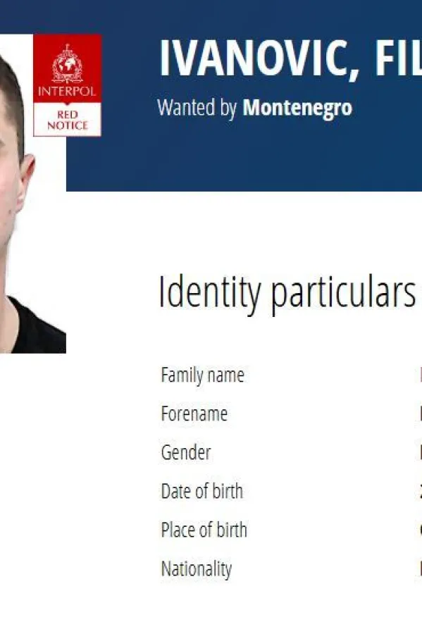 FIlip Ivanović na potjernici INTERPOLA