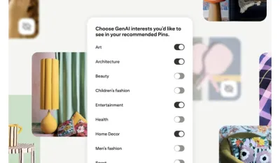 Pinterest smanjuje količinu AI slika