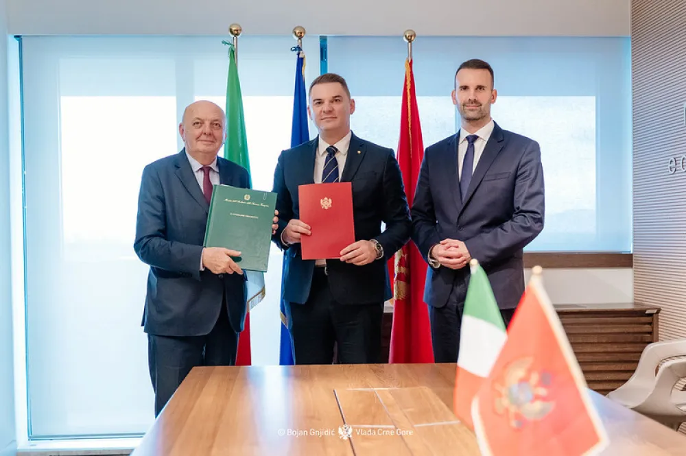 Crna Gora i Italija potpisale Memorandum o povezivanju trži&scaron;ta električne energije