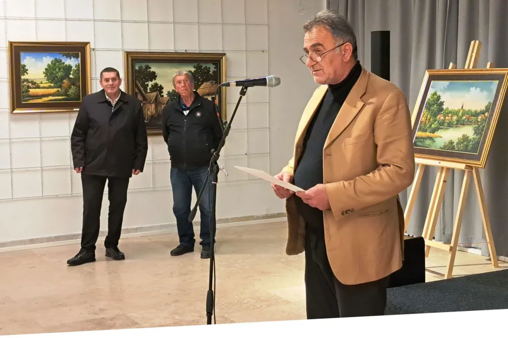 (Foto) Izložba slika Save Stojkova u Nik&scaron;iću: Duh vojvođanske ravnice