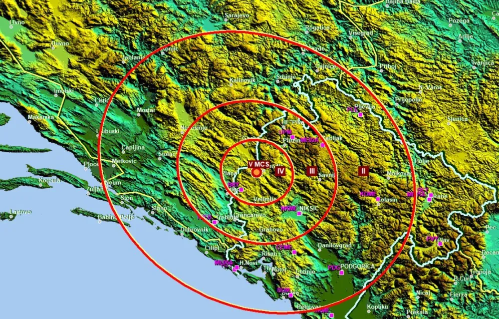 Slabiji zemljotres kod Nik&scaron;ića