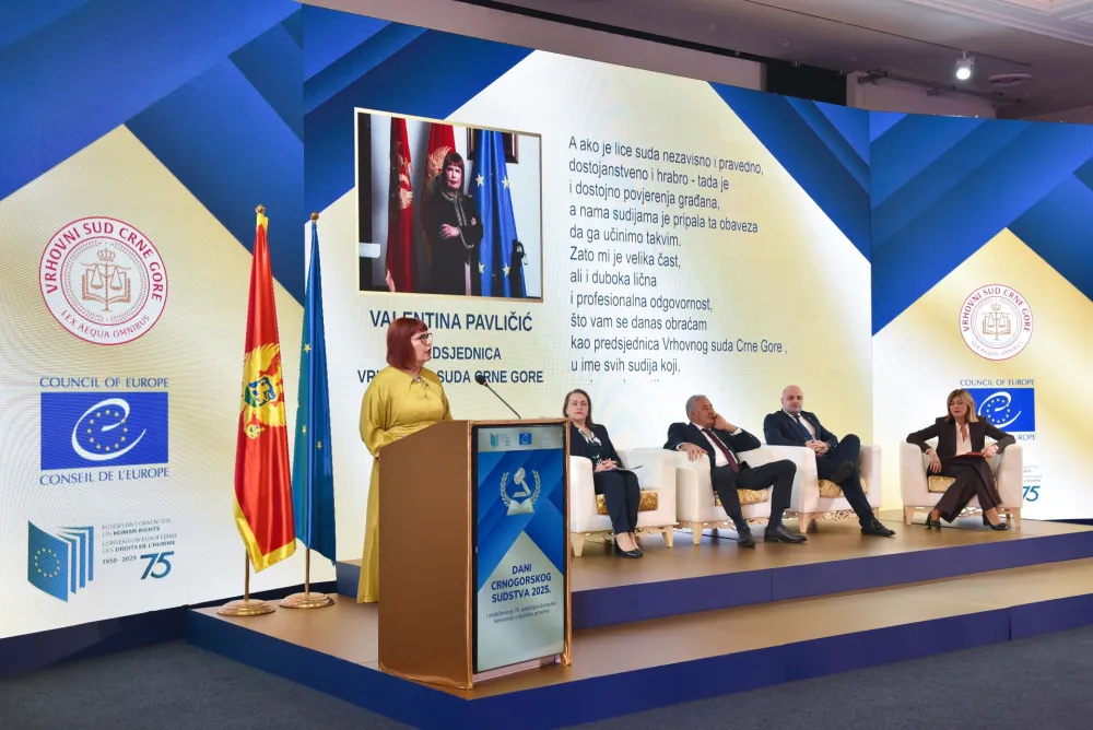 Vrhovni sud: Dani crnogorskog sudstva potvrđuju posvećenost nezavisnosti i vladavini prava