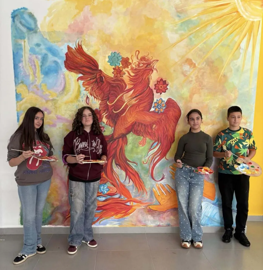 Učenici O&Scaron; &bdquo;Vladimir Nazor&ldquo; nacrtali mural: Feniks kao simbol novog početka