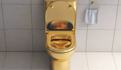 Aukcijska kuća prodaje zlatnu WC &scaron;olju, početna cijena milionska