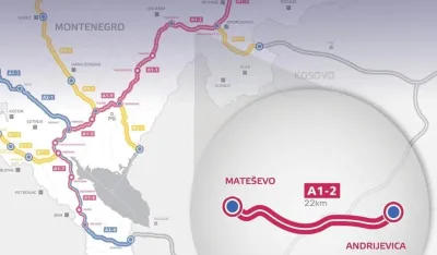 Od Mate&scaron;eva do Andrijevice kroz četiri km tunela, sedam km mostova