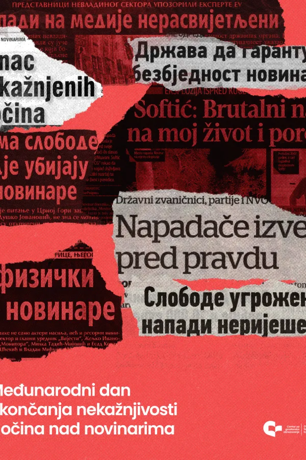 CGO:&nbsp;Nekažnjivost napada na novinare ostaje ozbiljan test za institucije