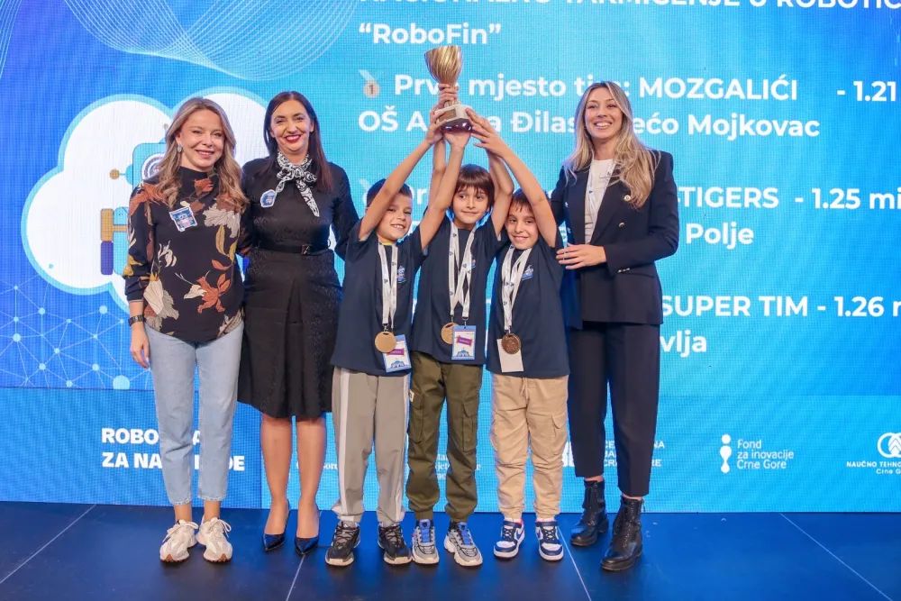 Mozgalići iz O&Scaron; &bdquo;Aleksa Đilas Bećo&ldquo; iz Mojkovca osvojili prvo mjesto na nacionalnom takmičenju u robotici &bdquo;RoboFin&ldquo;