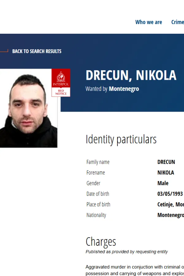 Kontrola optužnice: Advokat tvrdi da nema dokaza da je Drecun izvr&scaron;io dvostruko ubistvo na Cetinju