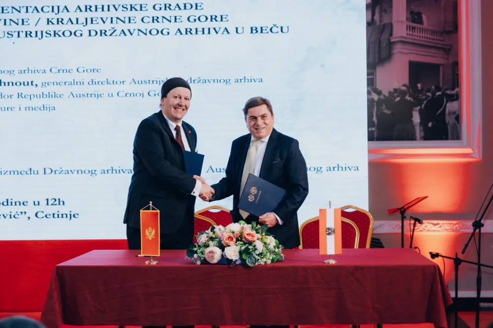 Prezentovana arhivska građa preuzeta iz Beča, potpisan sporazum o saradnji sa Austrijskim državnim arhivom