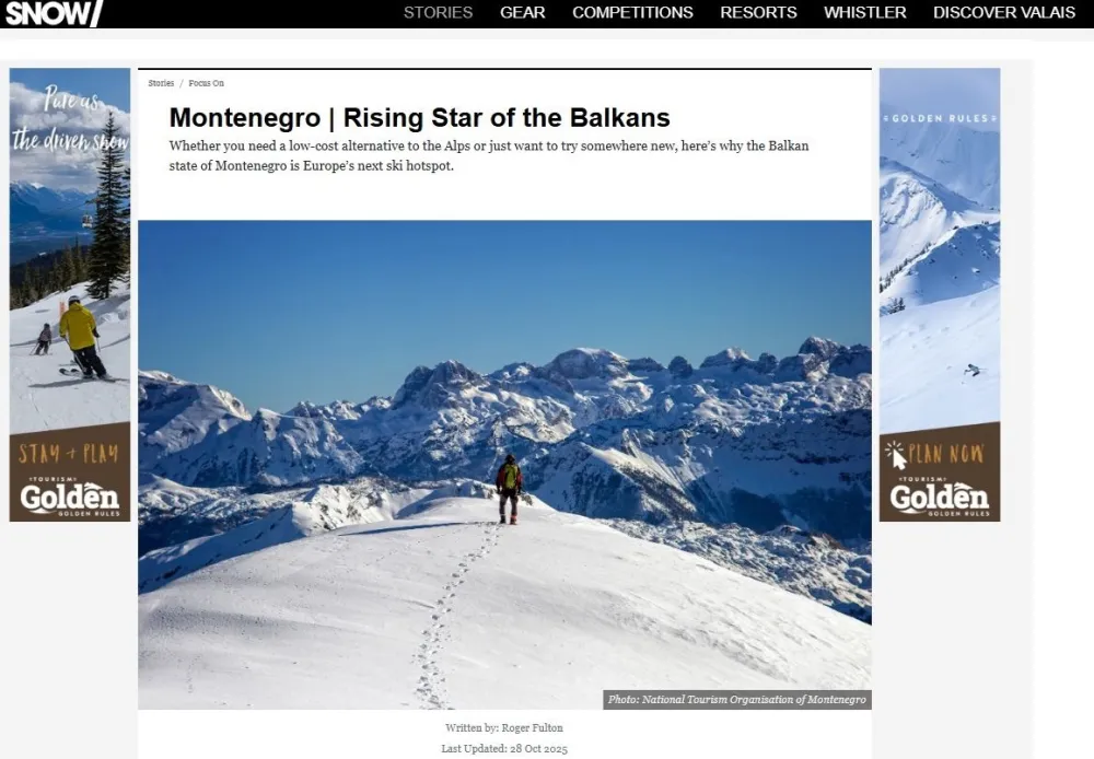 Britanski SNOW Magazine: Crna Gora je destinacija za sve sezone, ali zimi zaista dolazi do izražaja