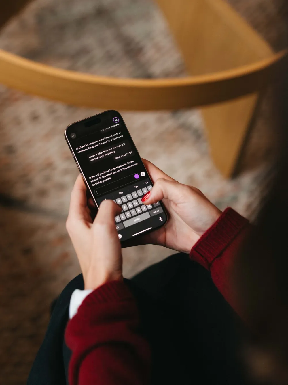 Преписка са чатботом од кога корисник тражи савјет и помоћ