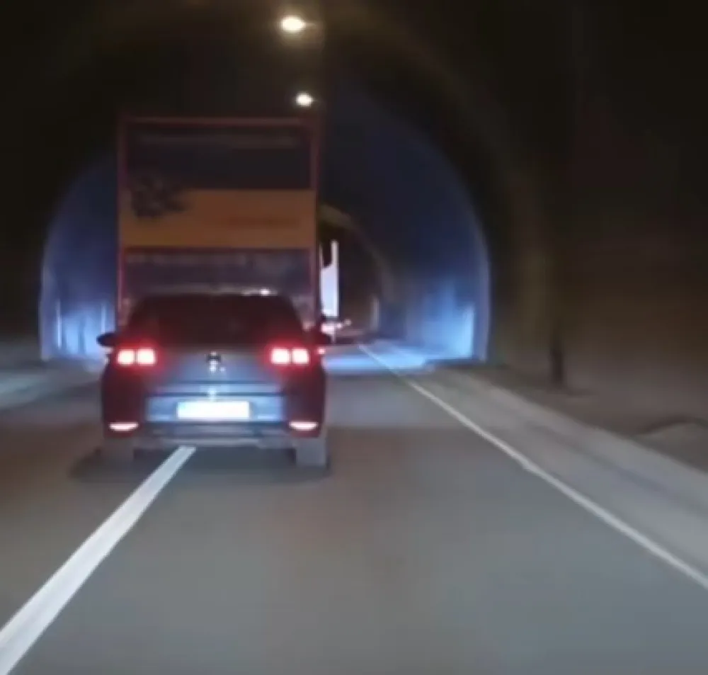 Zbog preticanja u tunelu Sozina prekr&scaron;ajne prijave protiv sedam vozača