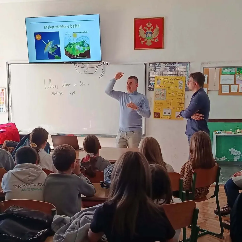 Predavanje za đake O&Scaron; "Vojin Popović": Uticaj klime na svijet