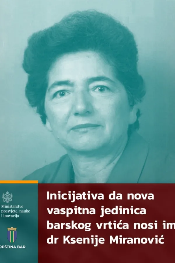 Pokrenuta inicijativa da nova vaspitna jedinica barskog vrtića nosi ime dr Ksenije Miranović