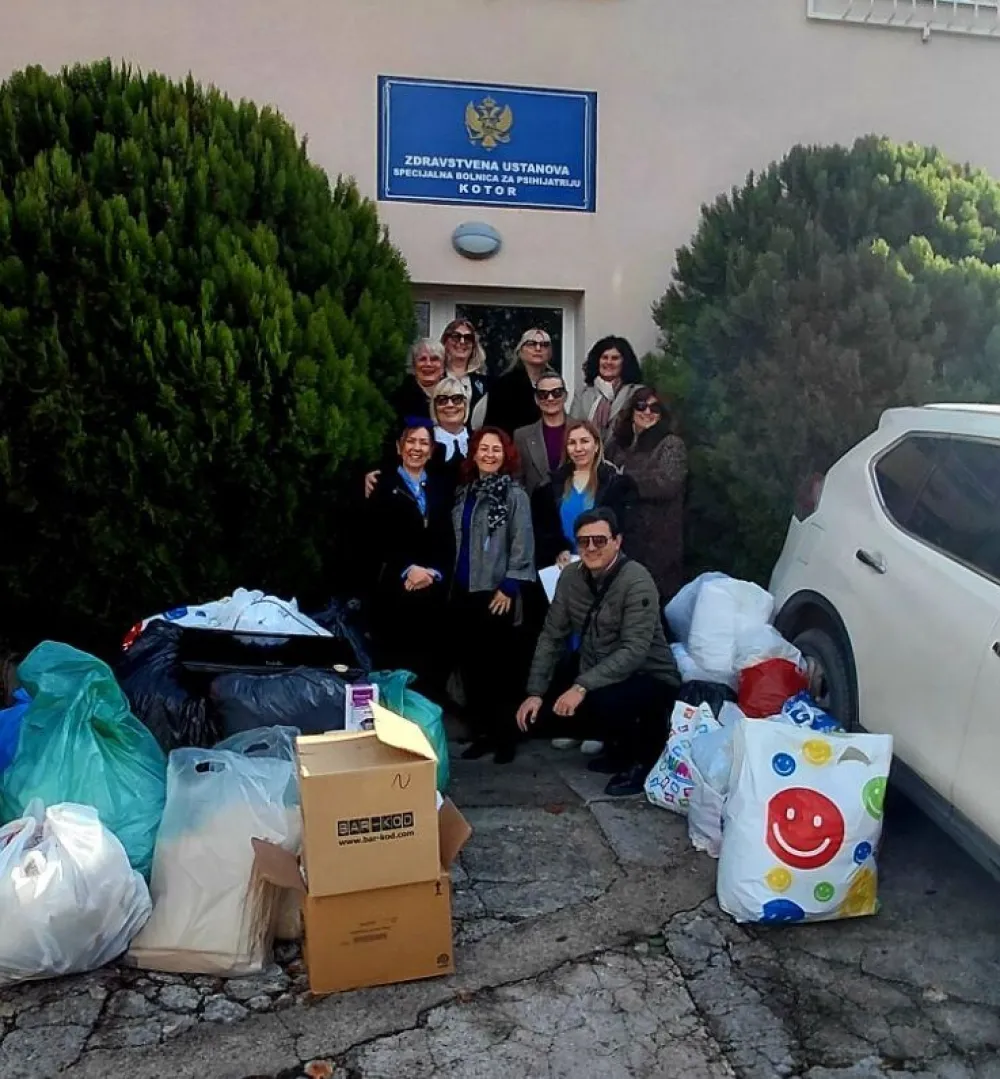 Članovi Rotari kluba Kotor uručili donaciju Specijalnoj bolnici za psihijatriju u Kotoru