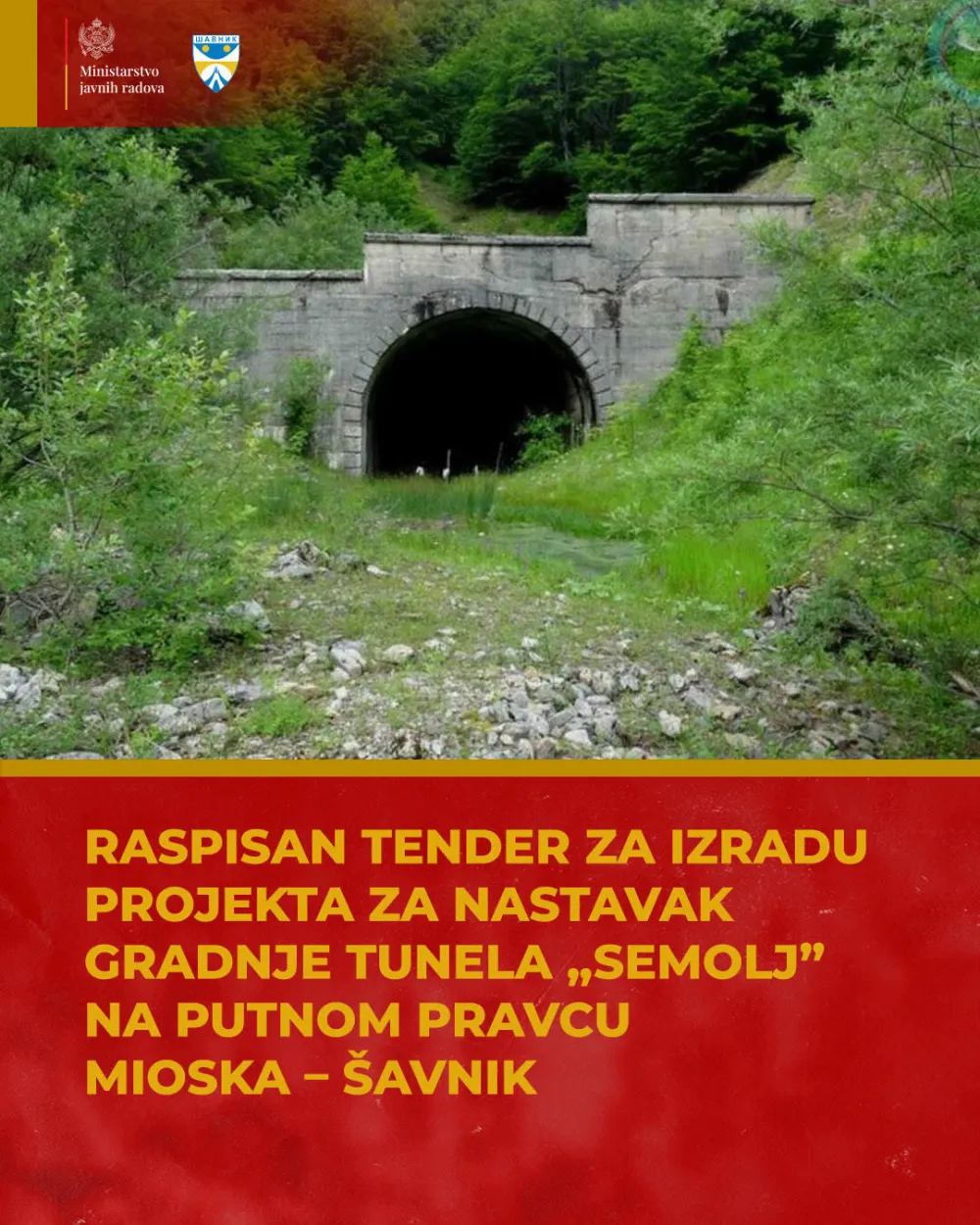 Izrada tunela Semolj