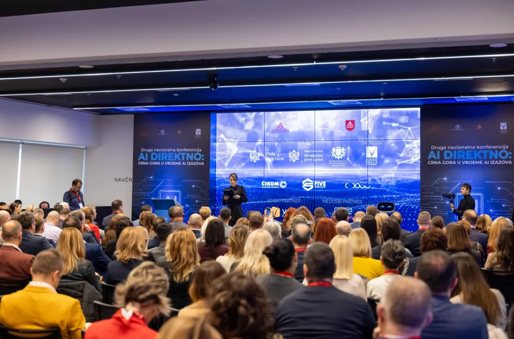 Veliki uspjeh druge nacionalne AI konferencije: Lideri, institucije, investitori, biznis zajednica i nauka zajedno trasiraju budućnost Crne Gore
